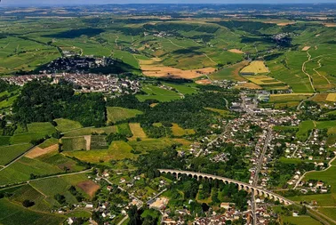 Survol du sancerre et du chateau de guedelon