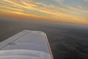 Vol coucher de soleil Vosges Alsace