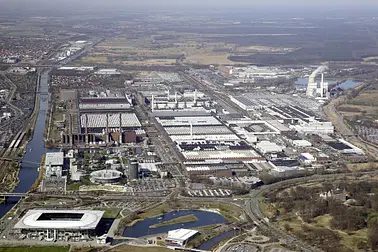 Die Autostadt Wolfsburg von oben