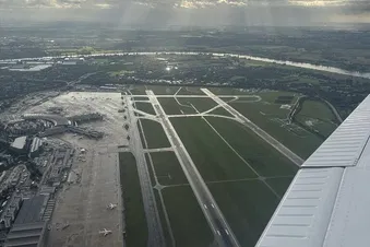 Von oben - Aachen, Bonn und Köln