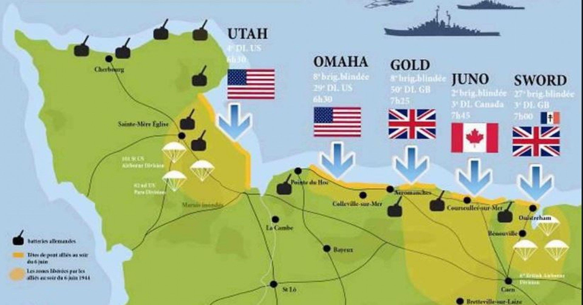 Balade aérienne : les plages du débarquement depuis Le Mans