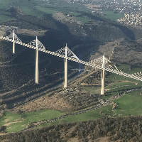 Le Viaduc de Millau et le lac de Pareloup