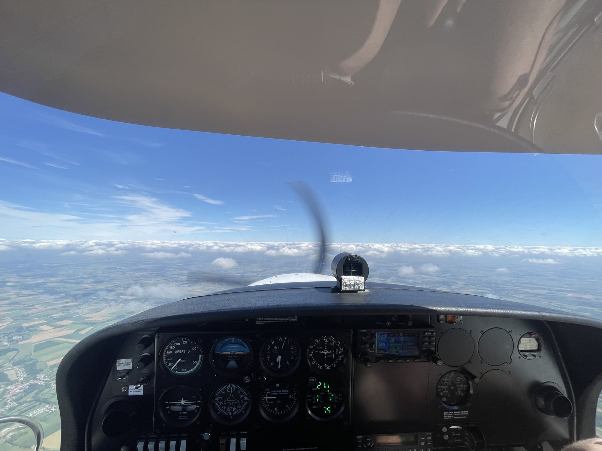 Vue cockpit DA40