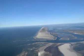 Rundflug entlang aller ostfries. Inseln ab Ney, Juist, Lang.