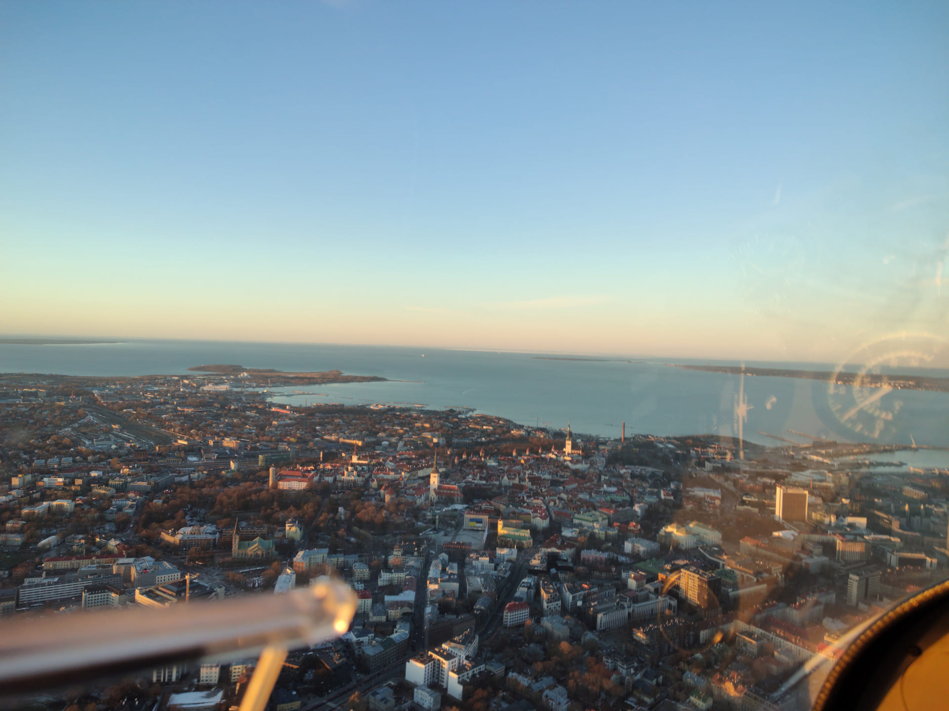 Low over Tallinn's medival centre