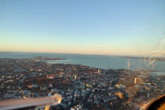 Low over Tallinn's medival centre
