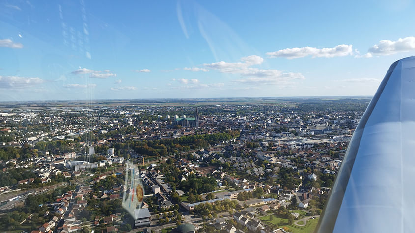 Balade aérienne de Chavenay à la cathédrale de Chartres