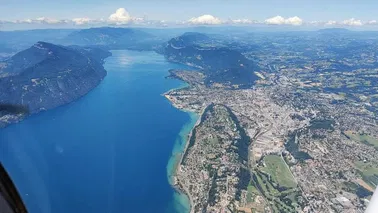 Lacs d'Aiguebelette et du Bourget depuis Lyon (YE)