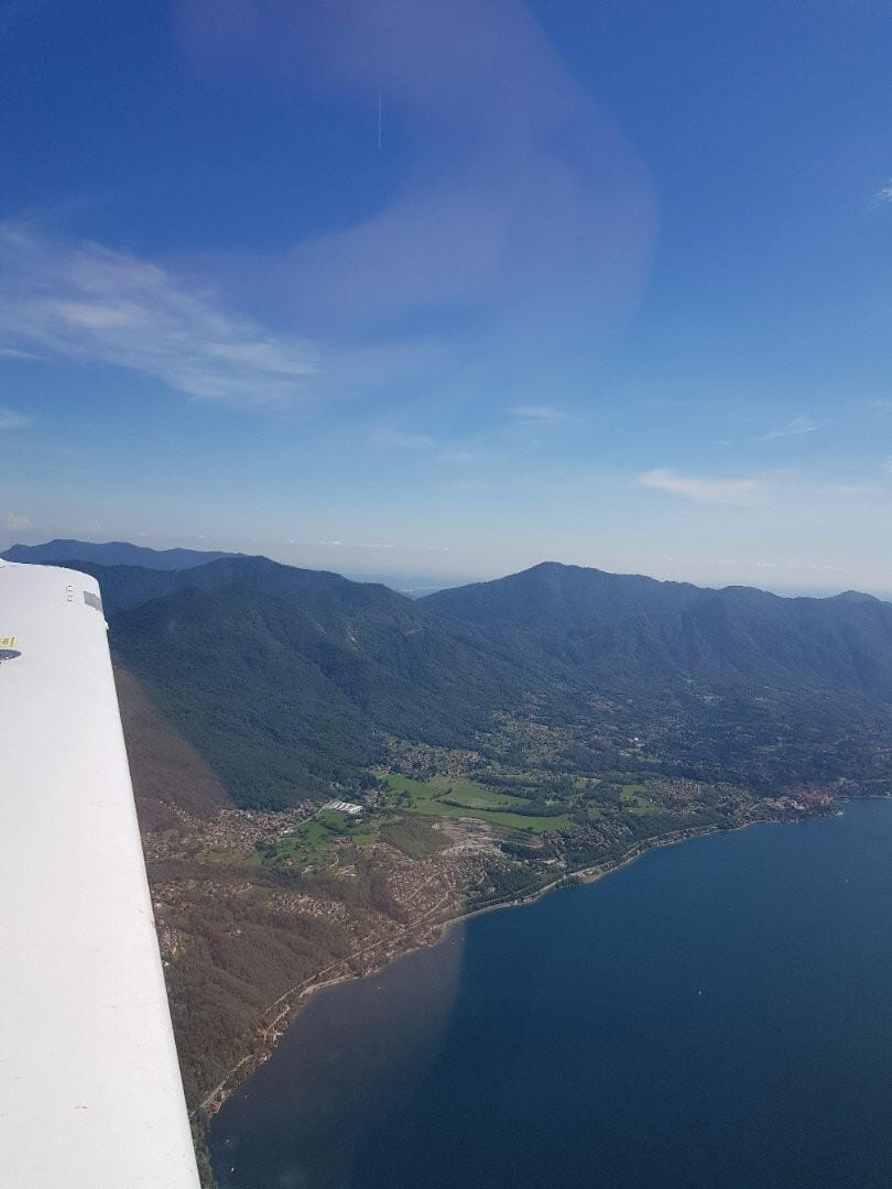 Flight over Ticino, Italy or Swiss alps - France