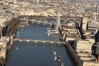 London heli lanes flight from Cambridge