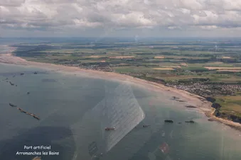 Survol des plages du Débarquement UTAH, OMAHA, GOLD et JUNO