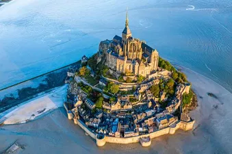 Vue aerienne du Mont Saint Michel