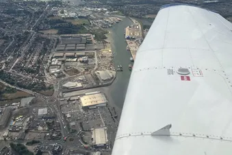 Cruising Flight Over the Coast