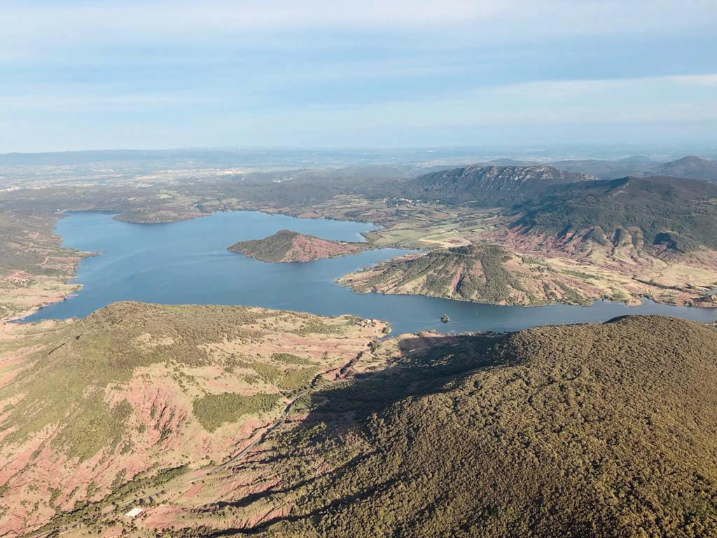 Cirque de Navacelles-Pic Saint Loup-Lac du Salagou en hélico