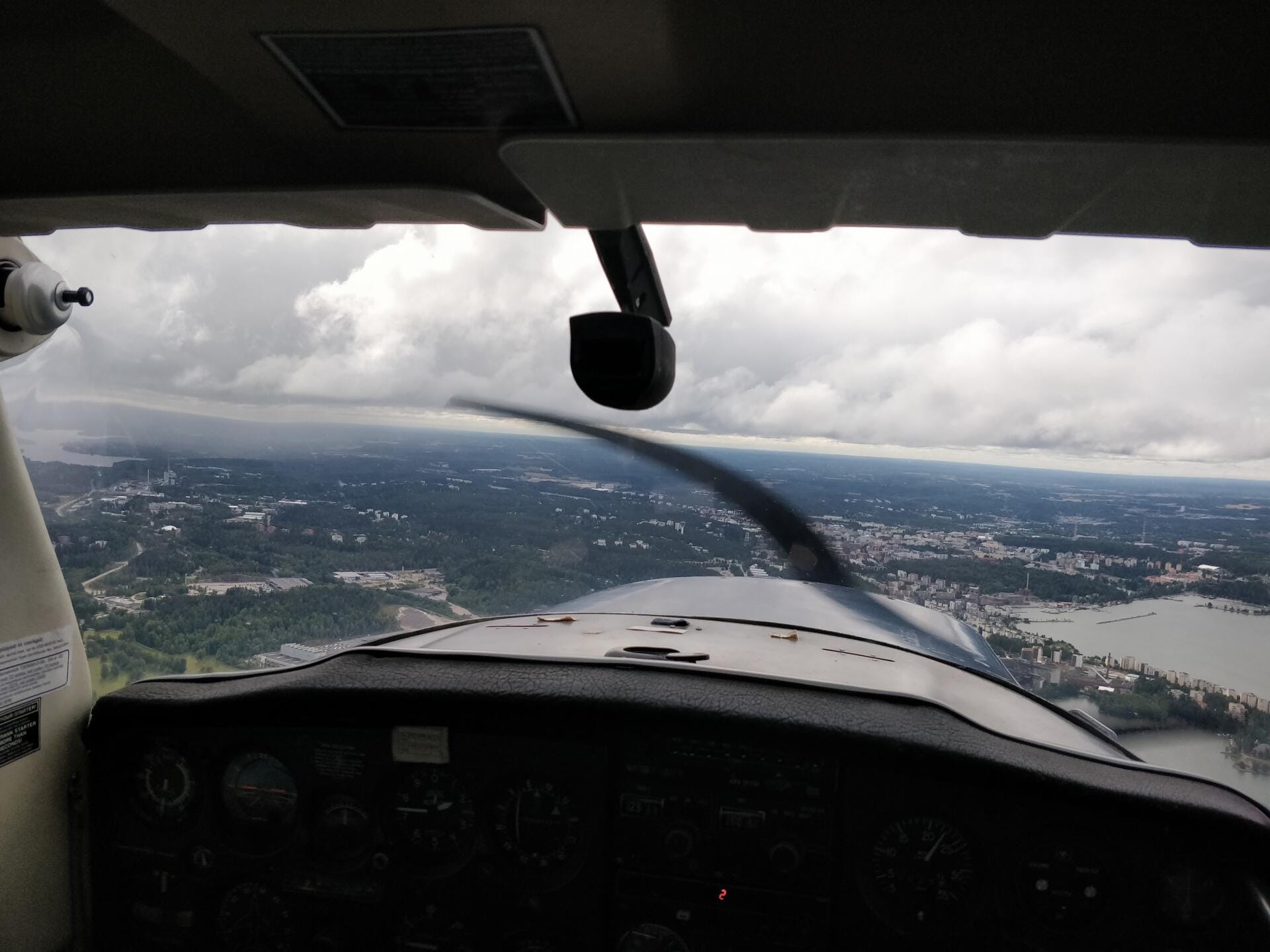 Cessna 152 over Lahti city.