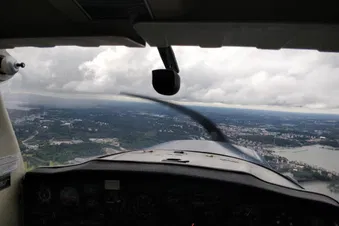 Cessna 152 over Lahti city.