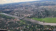 Rundflug über Dresden City mit low approach Airport Dresden