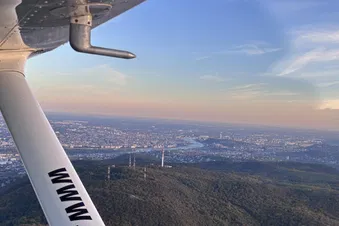The view of Budapest above Budakalász