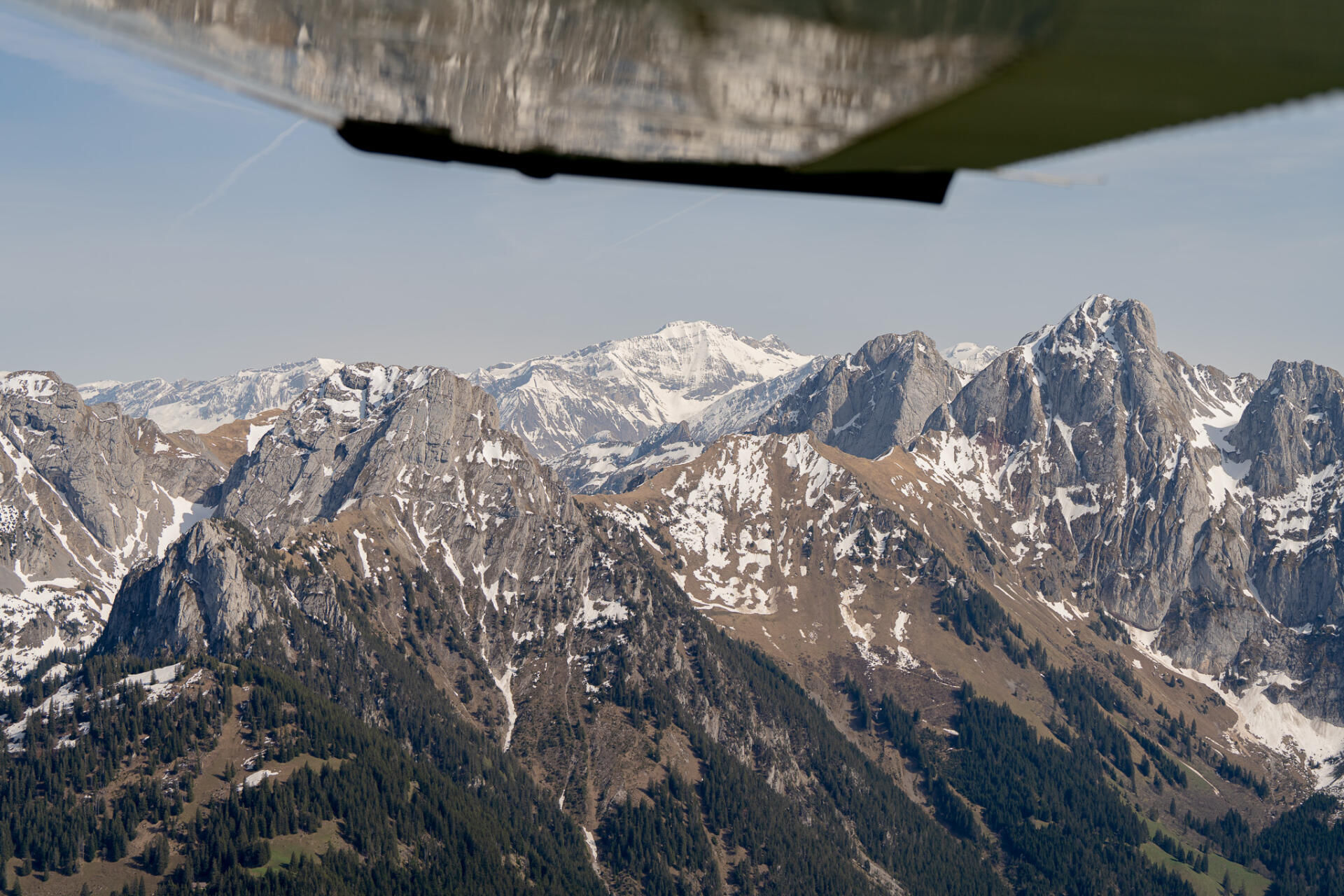 Blick in die mächtigen Voralpen