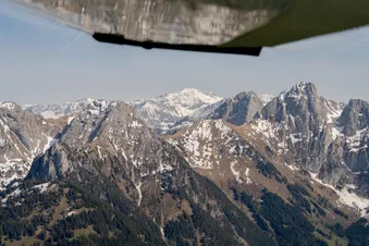 Blick in die mächtigen Voralpen