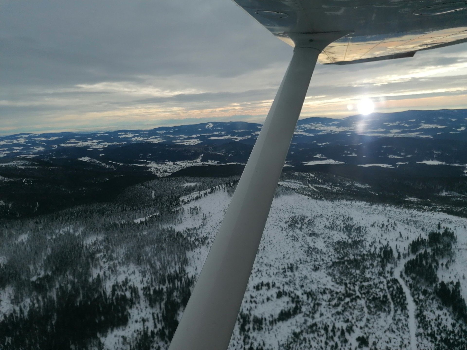 Flug über den Großen Arber, höchster Berg Niederbayerns