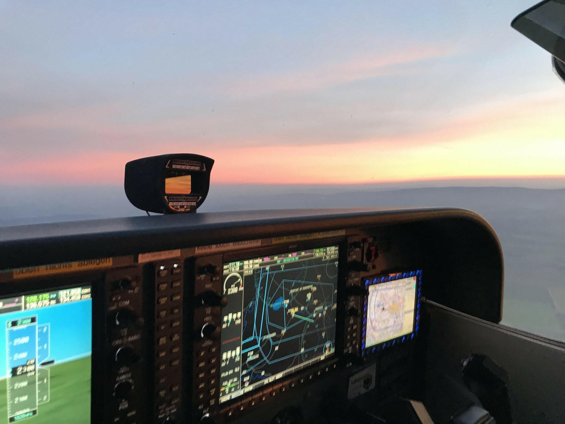 Nachtflug über Hannover