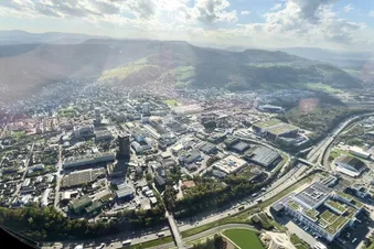 Im Helikopter über Basel und das Baselbiet
