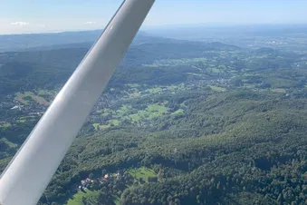 Rundflug über den Odenwald, herrliche Landschaft genießen