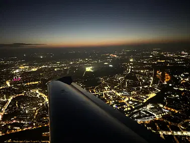 Nachtflug - im Dunkeln über Braunschweig und Hannover