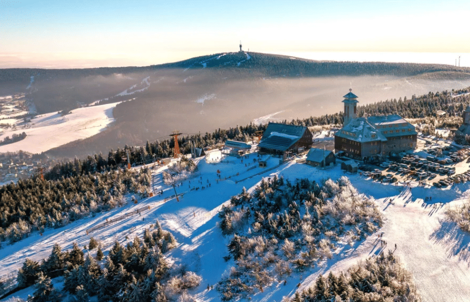 Flug zum Fichtelberg
