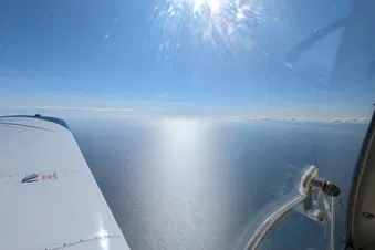 Flying to Reims in the Champagne Region in France