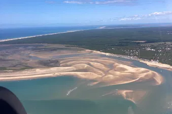 Bonne Anse à marée basse, la Palmyre