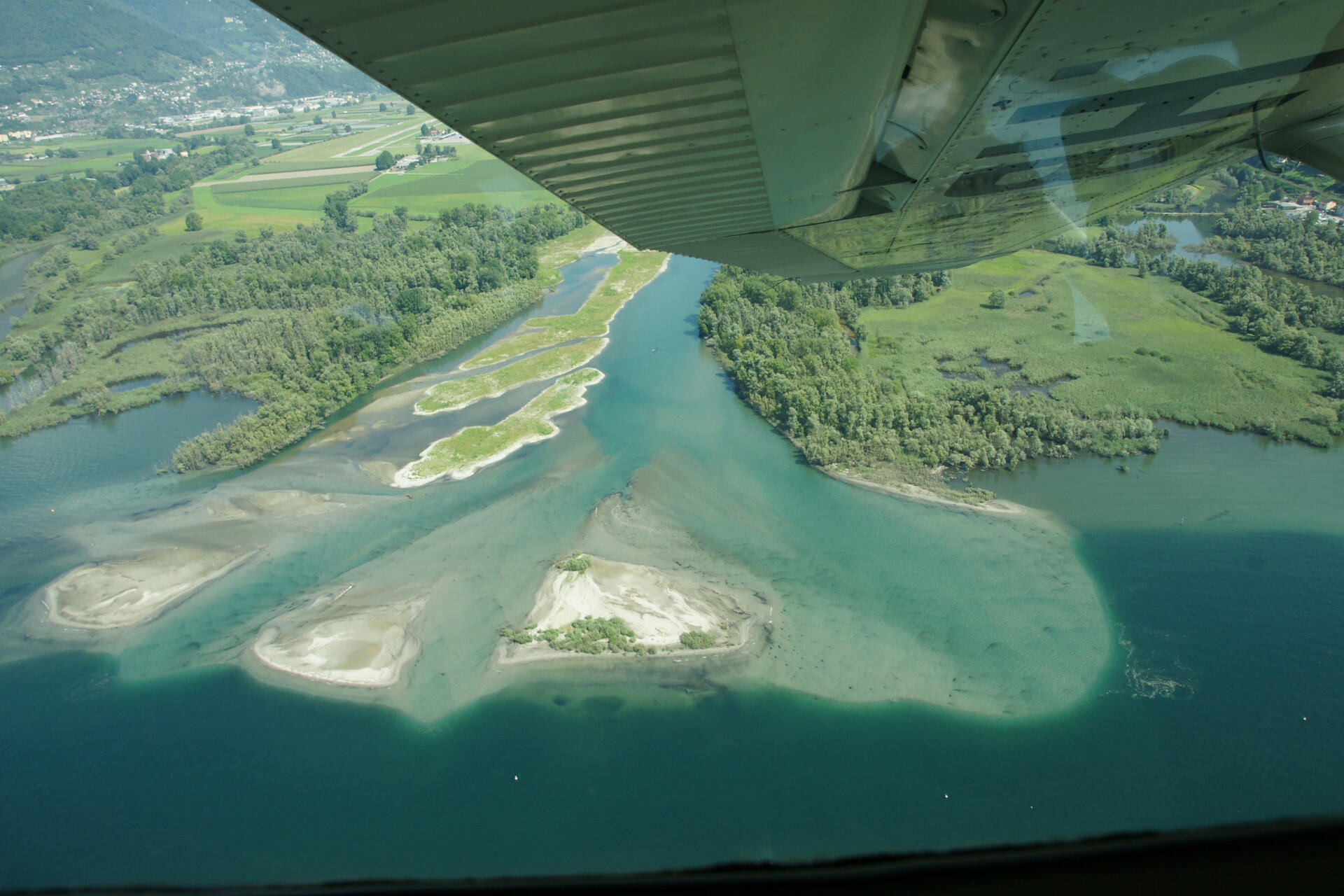 Anflug auf Locarno