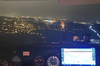 Landeanflug Dresden Airport