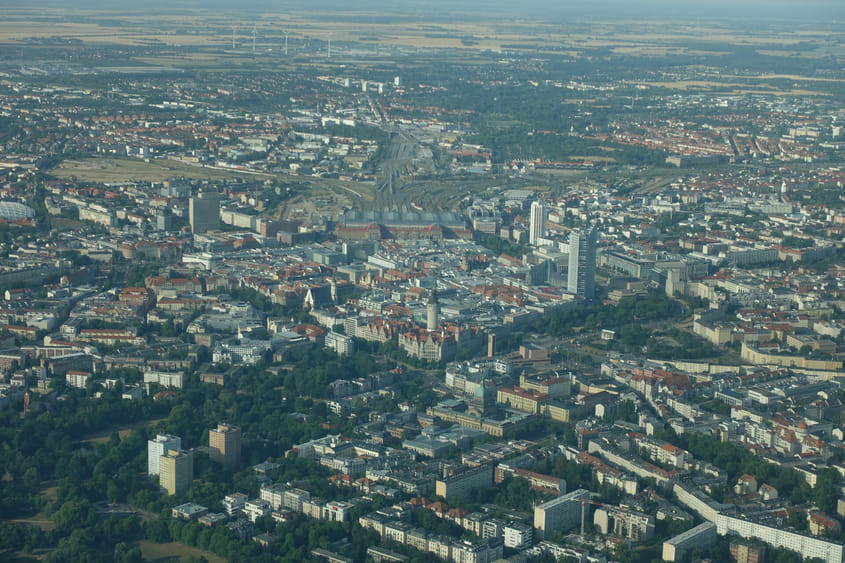 Rundflug über Leipzig