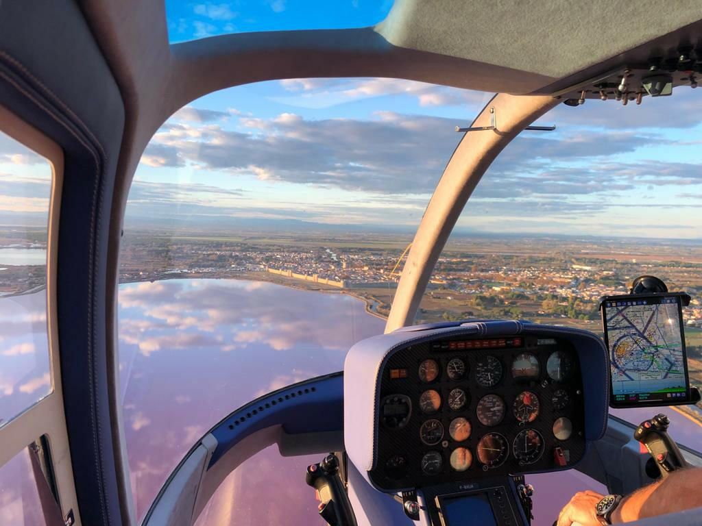 Survol Pic Saint-Loup - La grande Motte en hélico R66 Marine