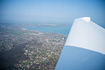 Flying over the Lake Balaton