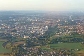 Vue de la ville depuis le sud