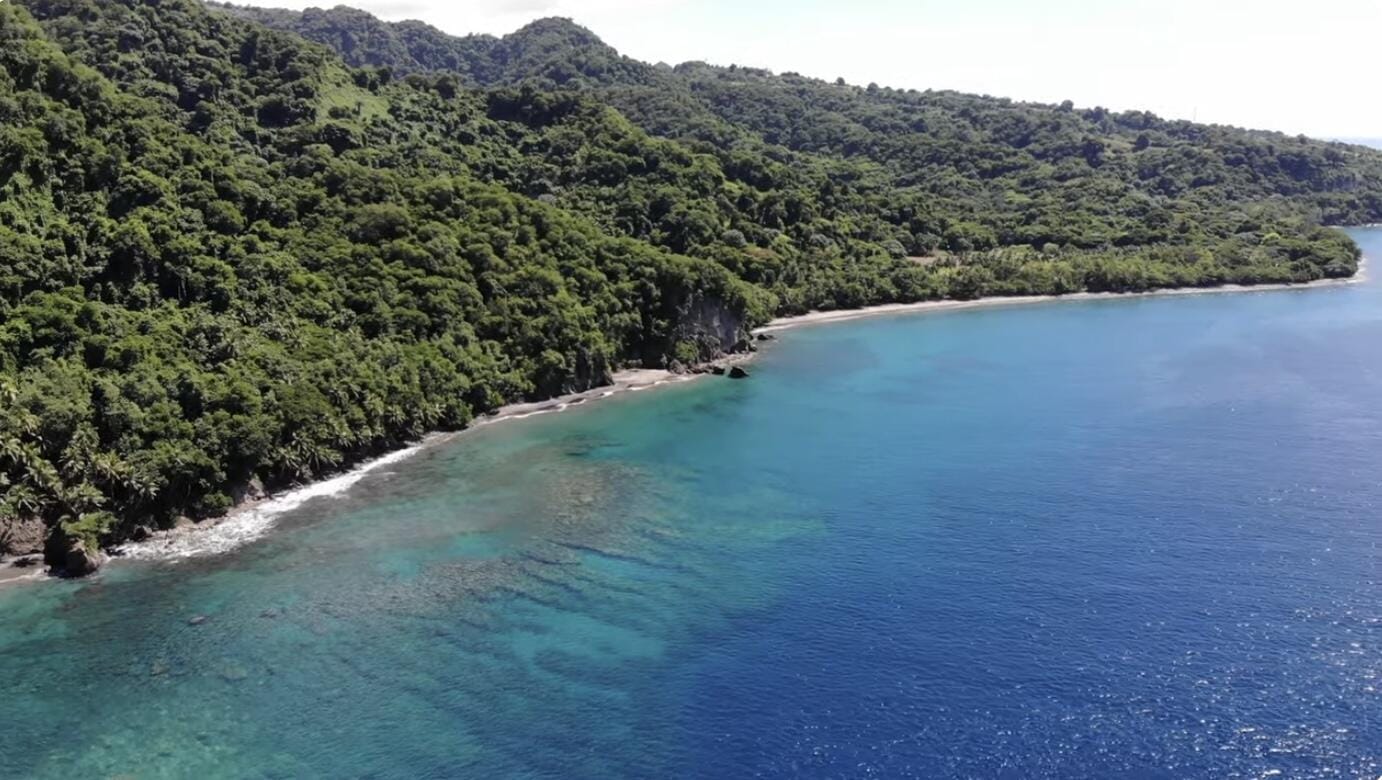 La Martinique, survol nord, Montagne Pelée.