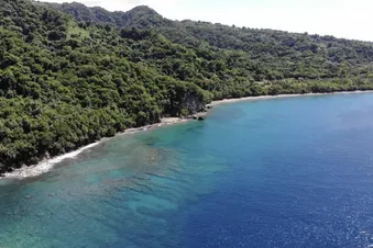 La Martinique, survol nord, Montagne Pelée.
