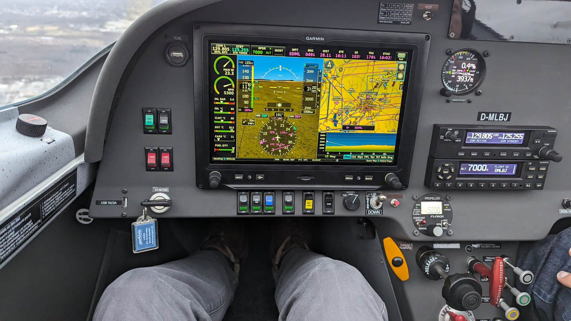 Cokpit Sicht Instrumente