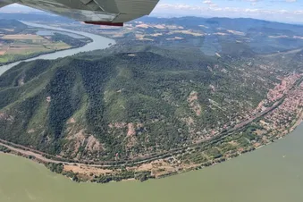 Danuabe bend and Nagymaros