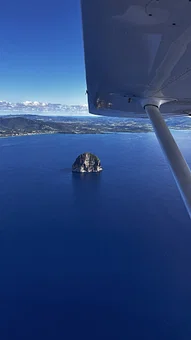 Le Diamant vue du cockpit d'un Cessna 172