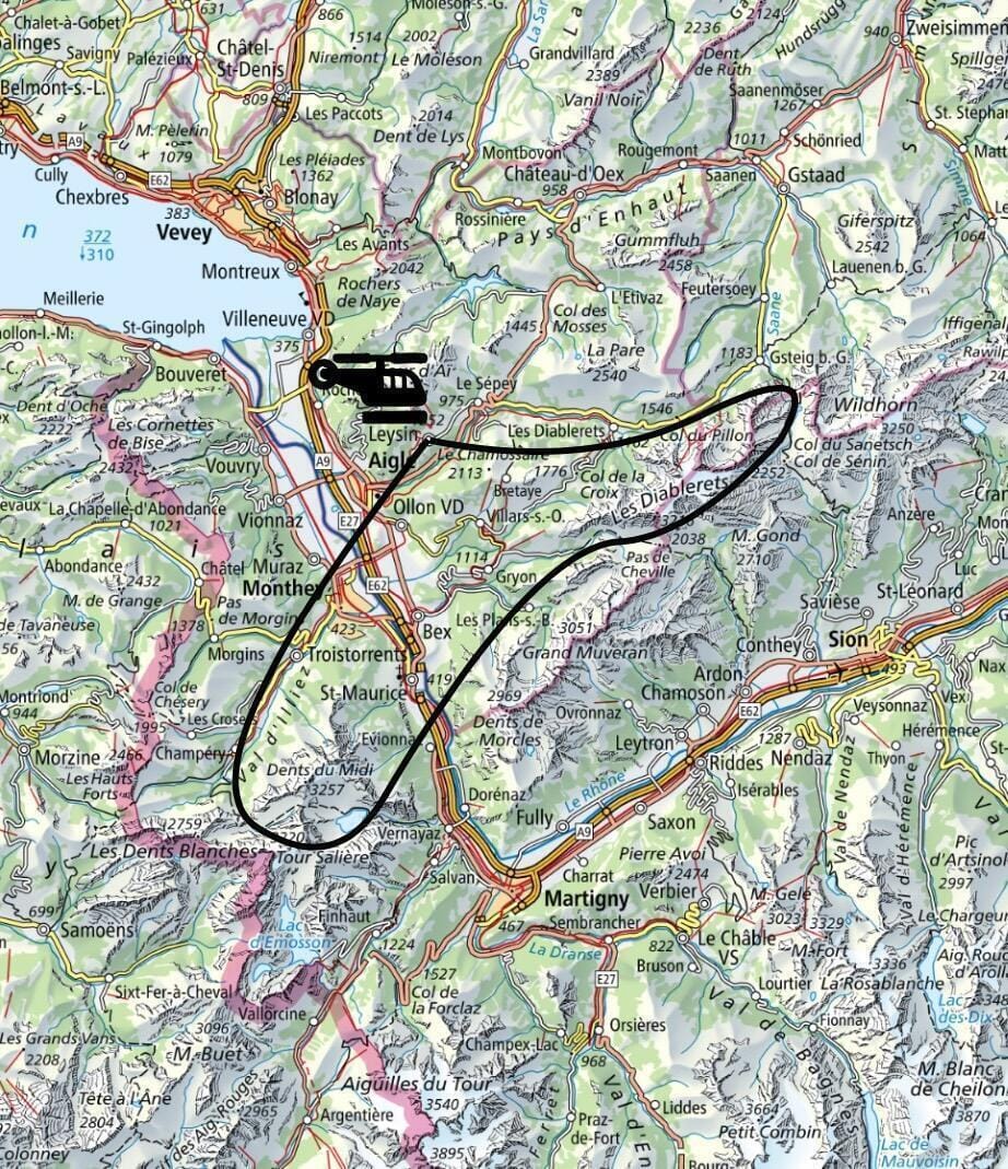 🚁 Tour en hélico - 30 min - depuis Leysin