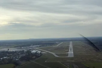 Hannover Flughafen, kurz vor der Ankunft