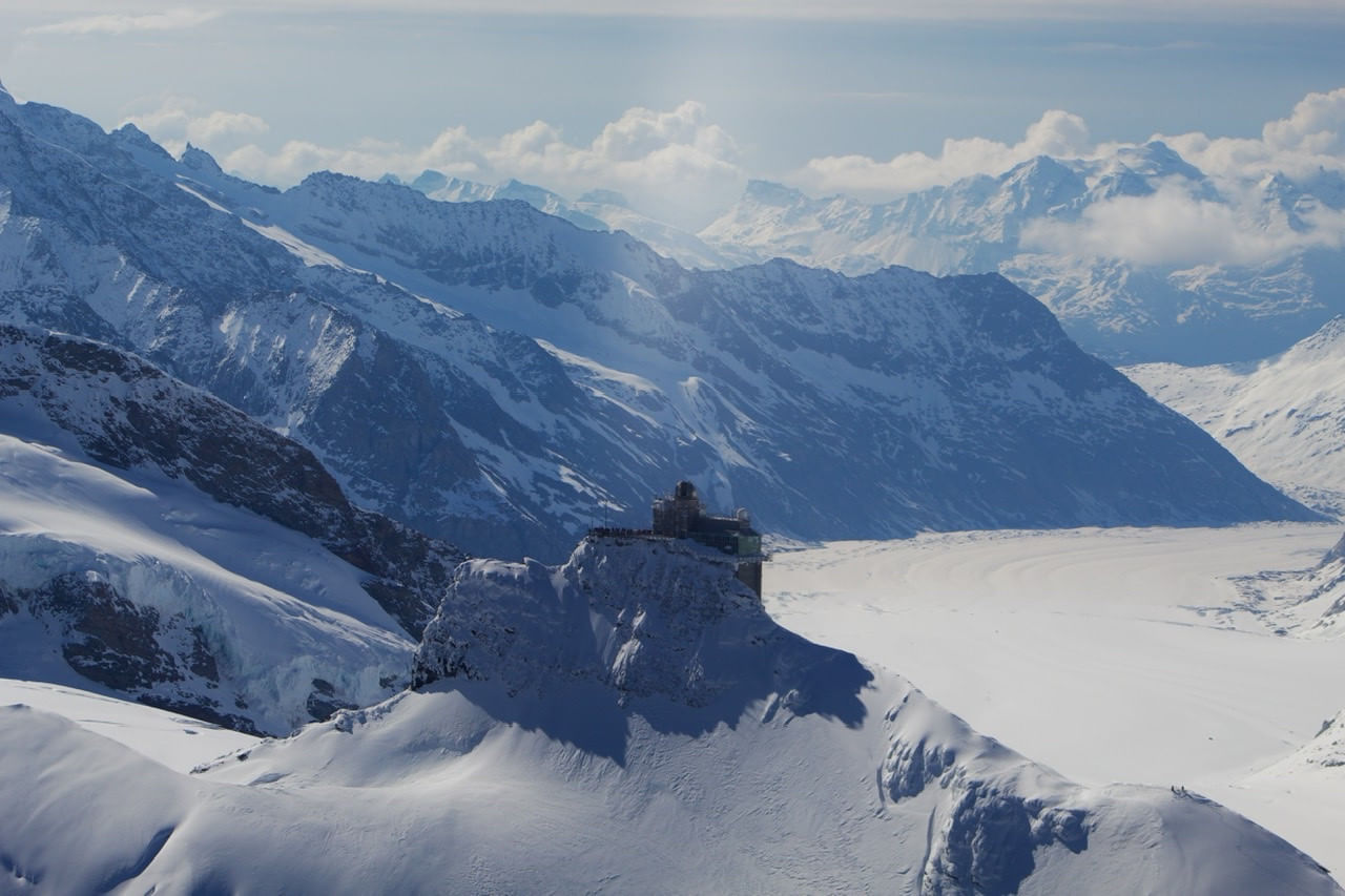 Sphinx observatory with Aletsch in back