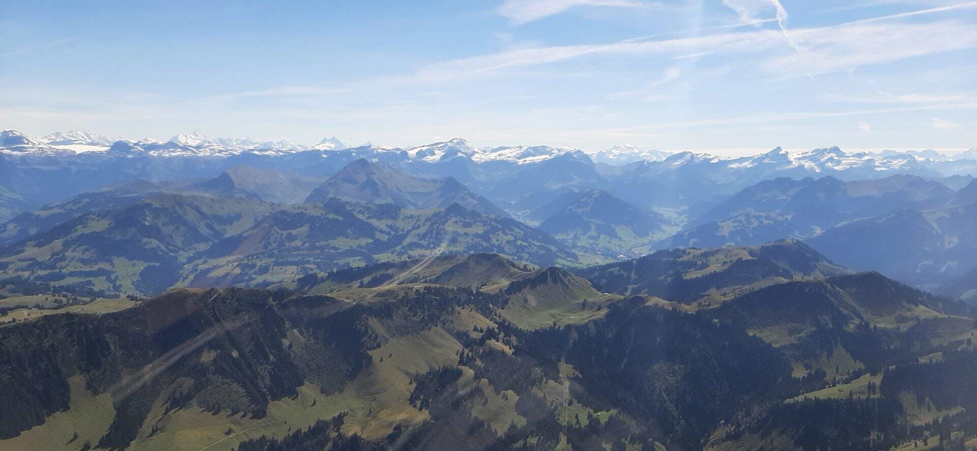 Vol panoramique en hélico au départ de Sion (1h)