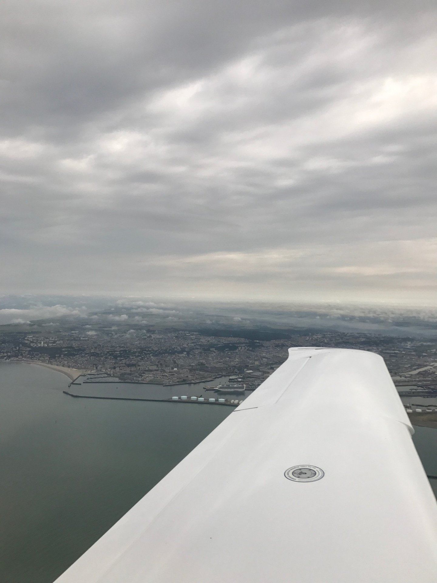 Survol de la Baie de Seine depuis Le Havre