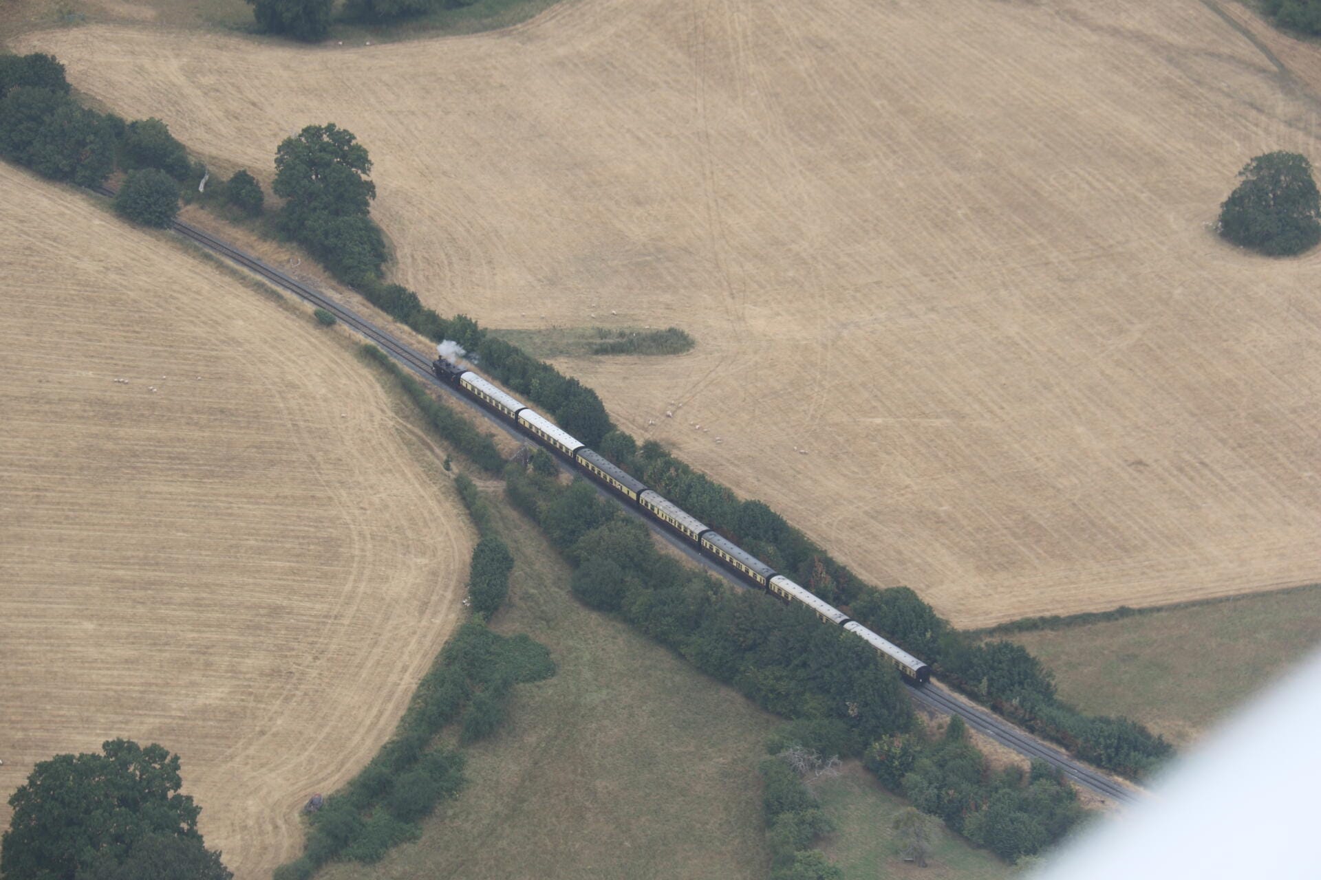 South of Arley train station - Pannier tank engine steaming ahead.