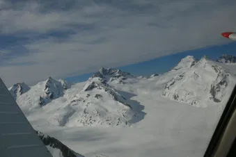 Berner Alpen, Rhonetal und Landung in Sion